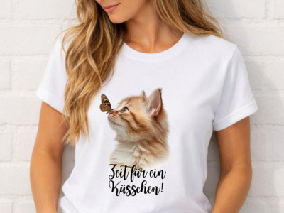 T-Shirt "Zeit für ein Küsschen!" (klassisch, unisex)