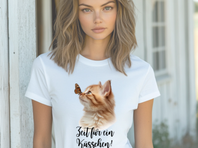 T-Shirt für Jugendliche, "Zeit für ein Küsschen!"