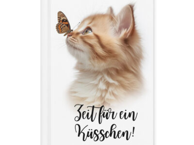 Notizbuch, Hardcover, matt, "Zeit für ein Küsschen!"