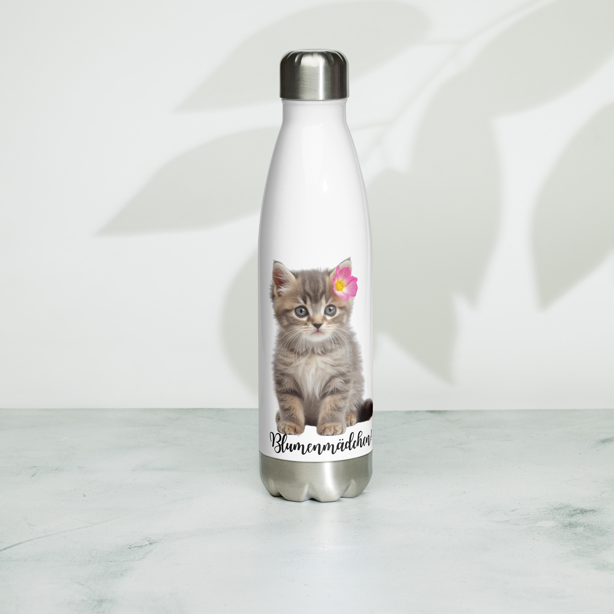 Edelstahl Trinkflasche, "Blumenmädchen!"