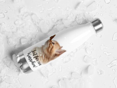 Edelstahl Trinkflasche, "Zeit für ein Küsschen!"